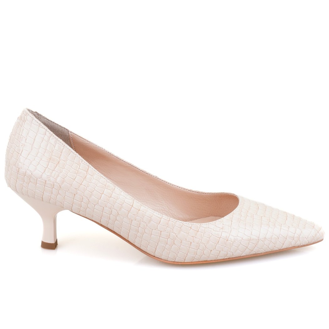 Lesley Bej Kadın Kısa Topuklu Ayakkabı