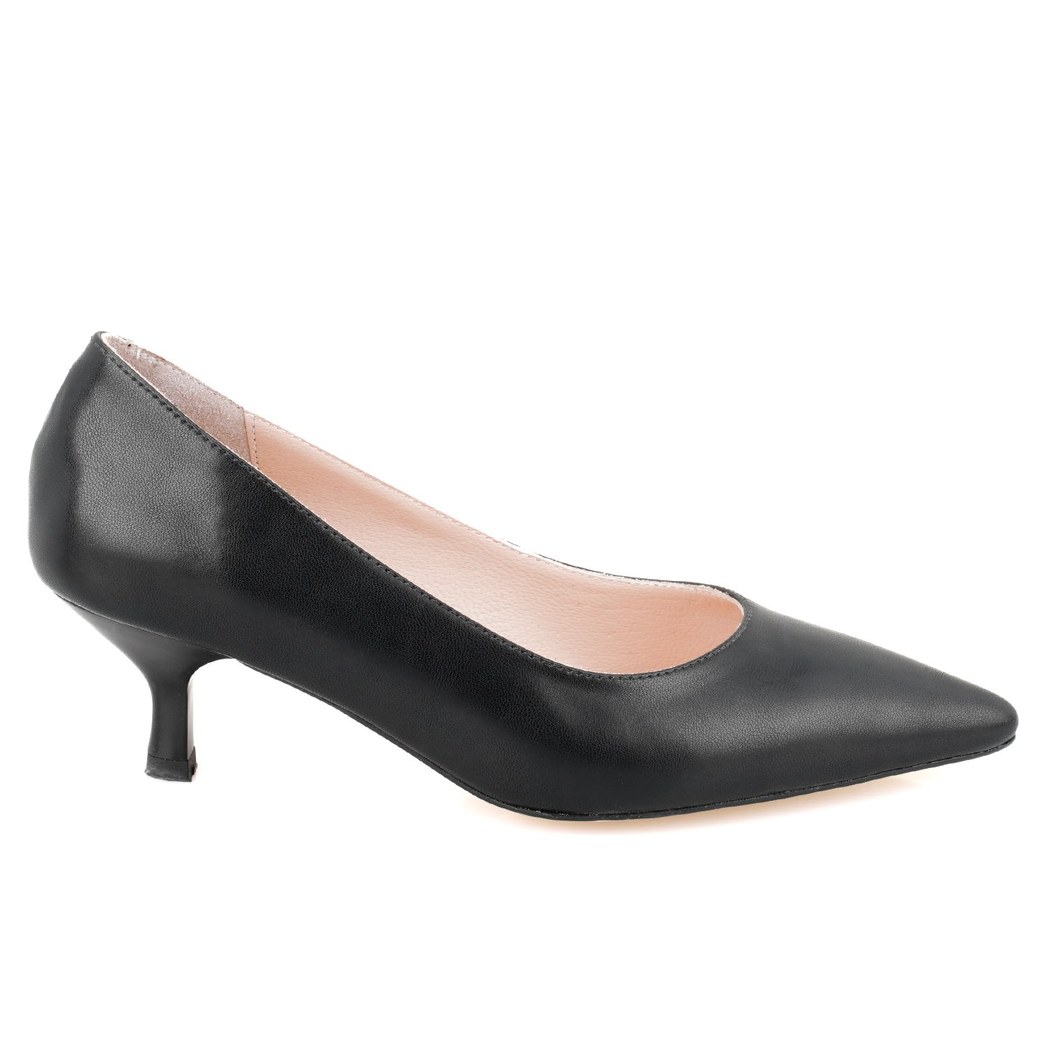 Lesley Siyah Kadın Kısa Topuklu Ayakkabı