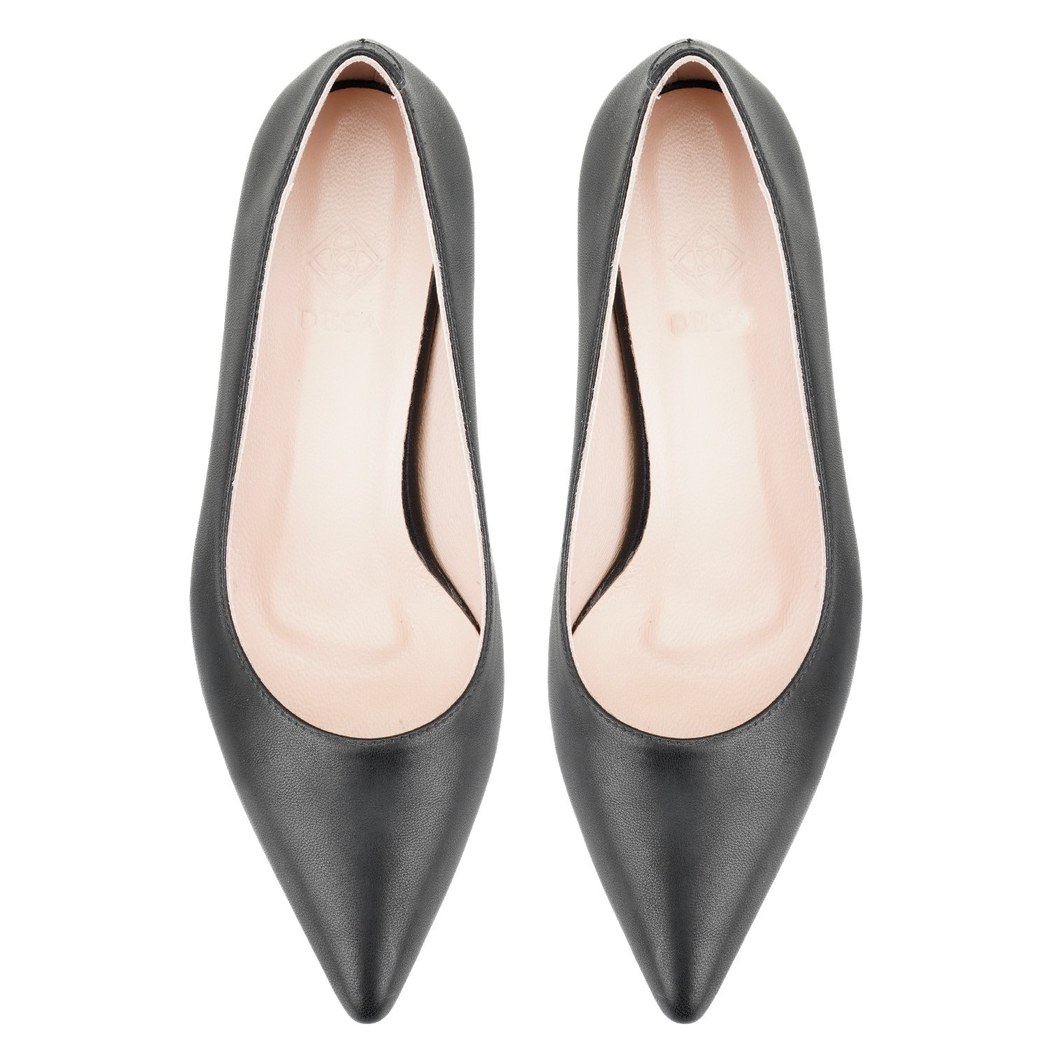 Lesley Siyah Kadın Kısa Topuklu Ayakkabı