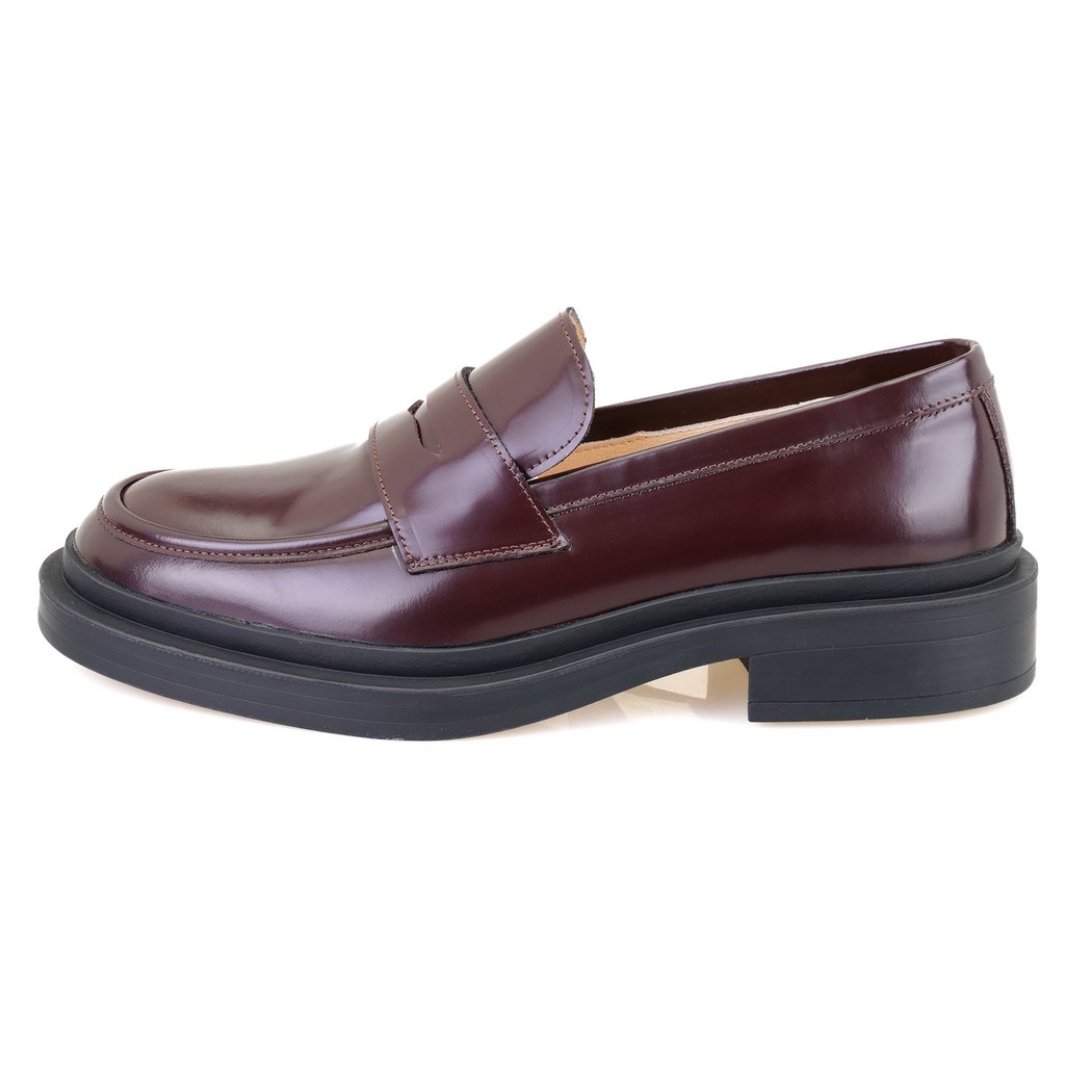 Lestari Bordo Kadın Deri Günlük Ayakkabı