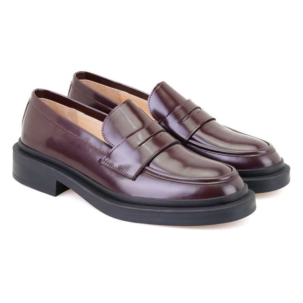 Lestari Bordo Kadın Deri Günlük Ayakkabı