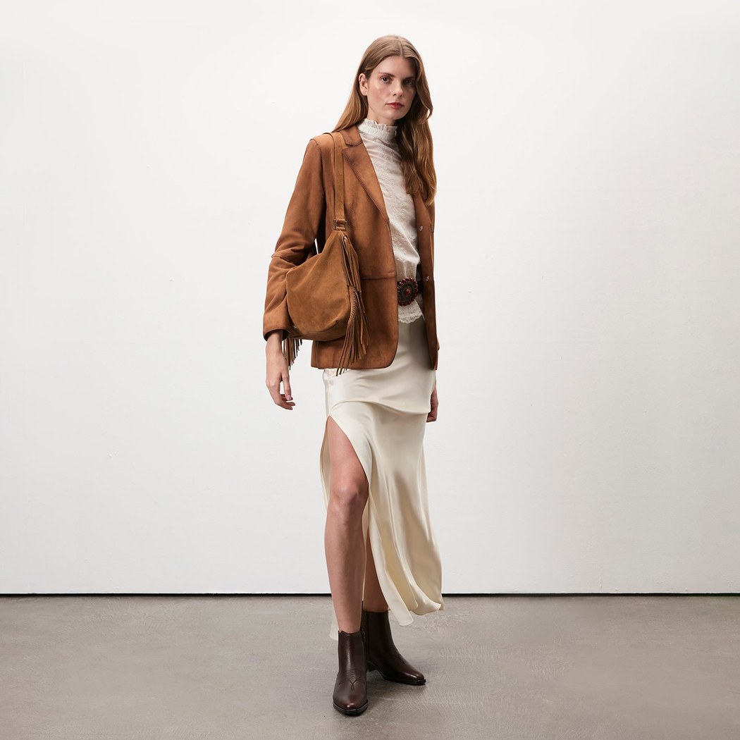 Letisya Taba Kadın Püsküllü Süet Çanta