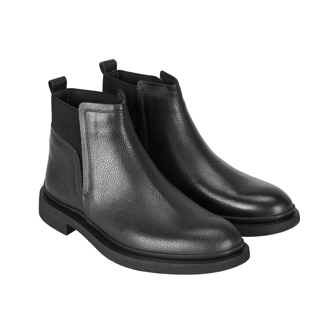 Lianne Siyah Erkek Deri Bot