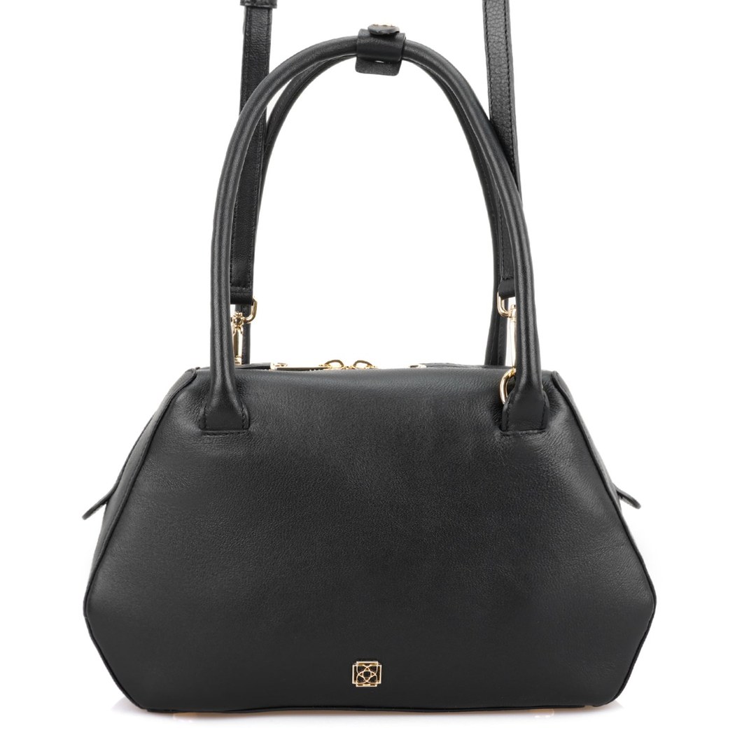 Lillesol Siyah Kadın Deri Omuz Çantası