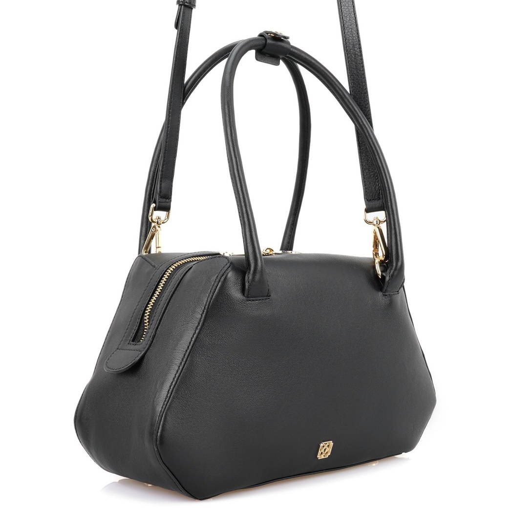 Lillesol Siyah Kadın Deri Omuz Çantası