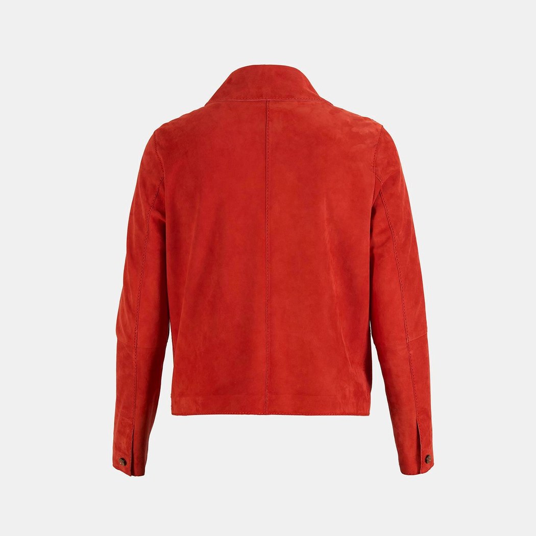 Limited Edition Kadın Kırmızı Süet Kısa Ceket