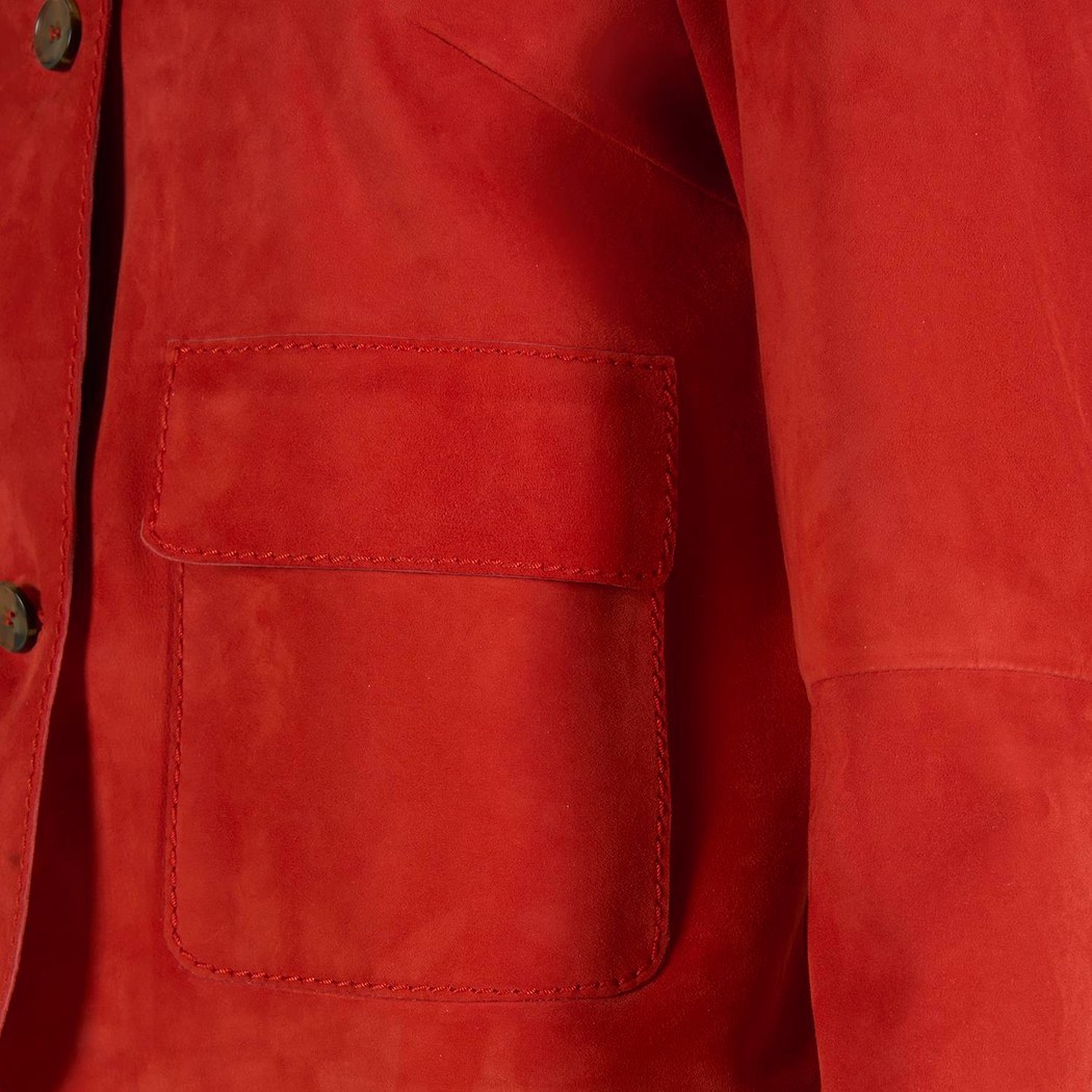 Limited Edition Kadın Kırmızı Süet Kısa Ceket