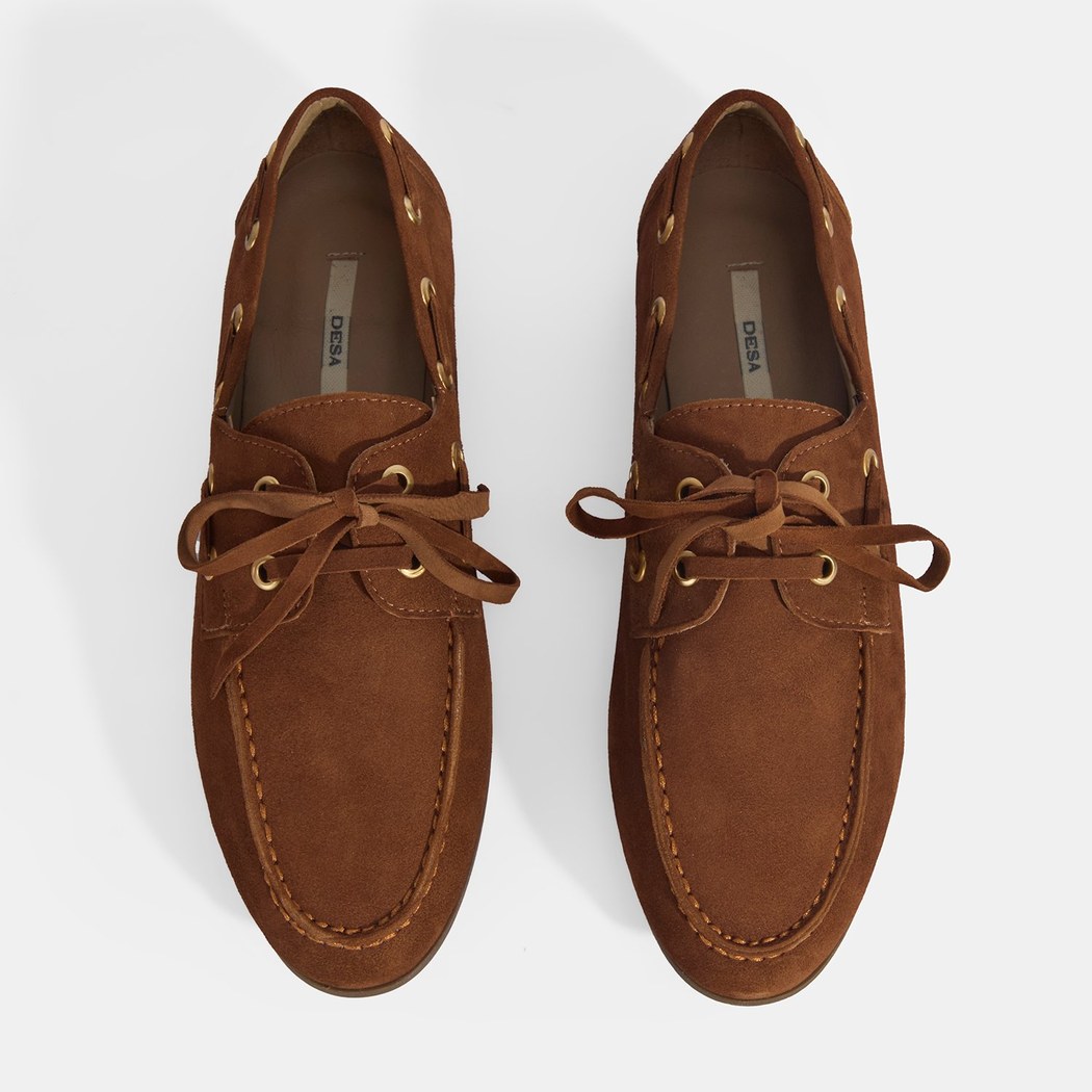 Limited Edition Kadın Taba Bağcık Detaylı Süet Loafer