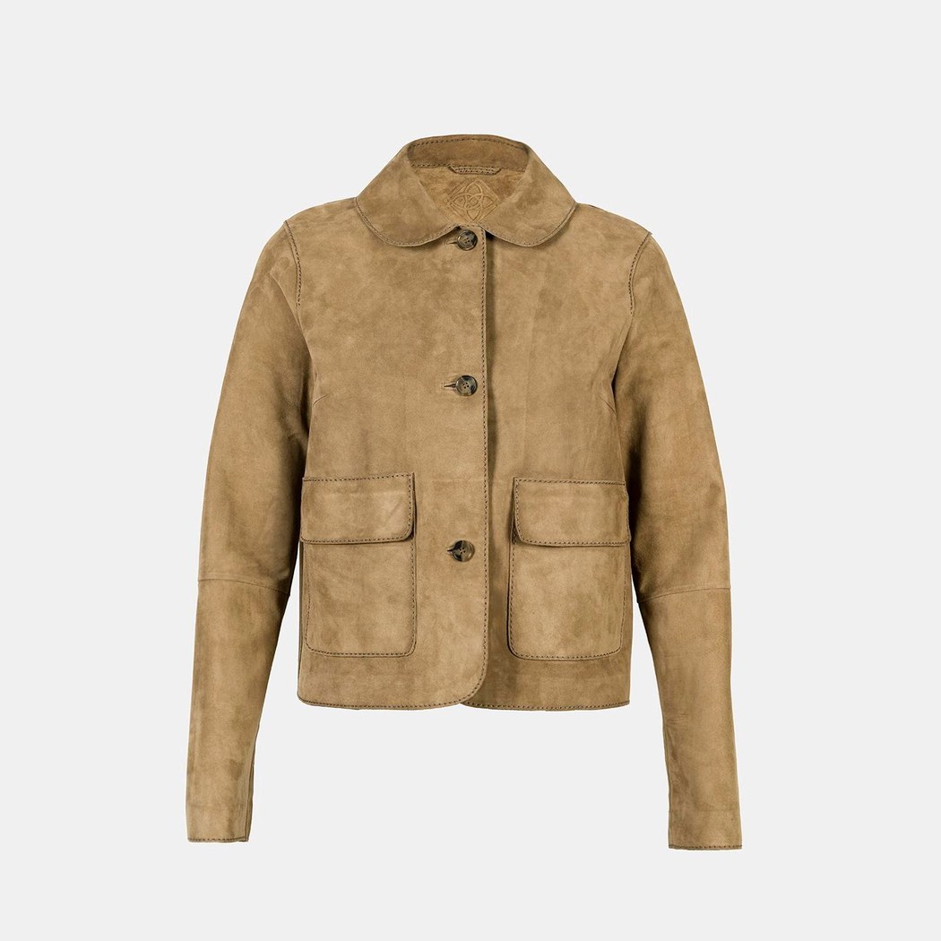 Limited Edition Kadın Vizon Süet Kısa Ceket