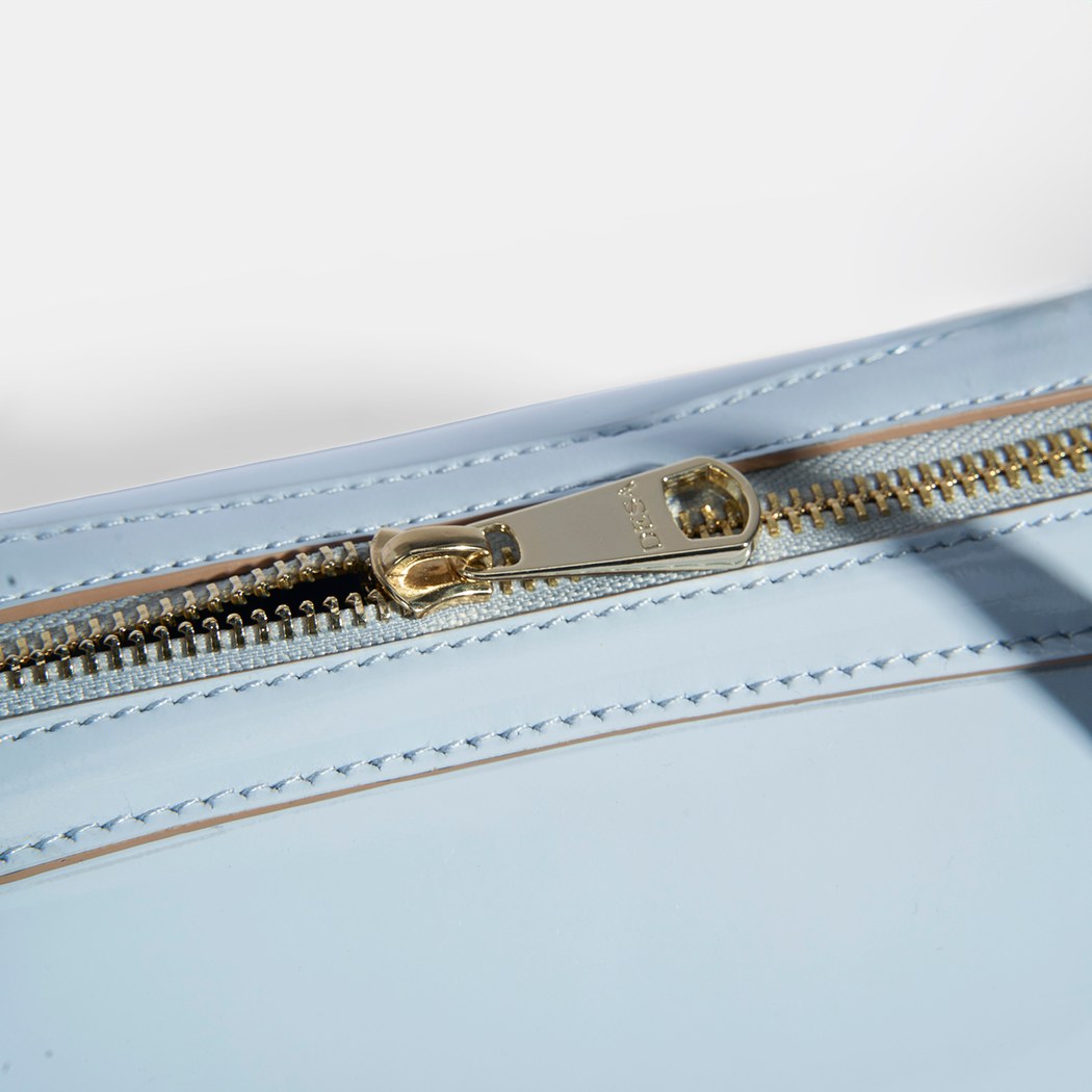 Limited Edition Mavi Kadın Yaprak Detaylı Deri Omuz Çantası