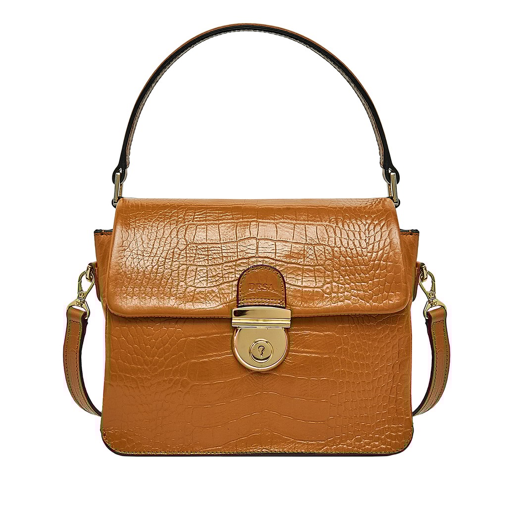 Lisare Kadın Kroko Baskılı Deri Omuz Askılı Çanta