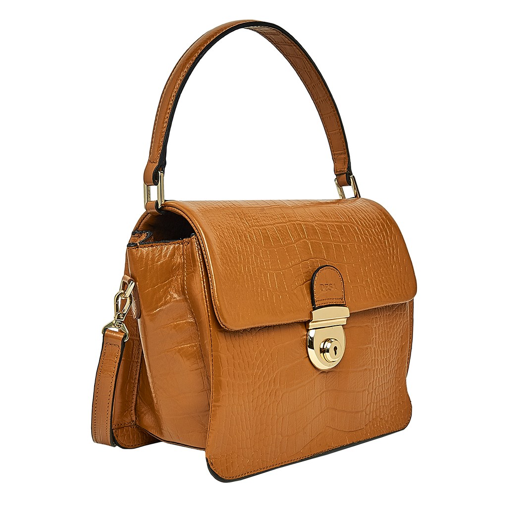 Lisare Kadın Kroko Baskılı Deri Omuz Askılı Çanta
