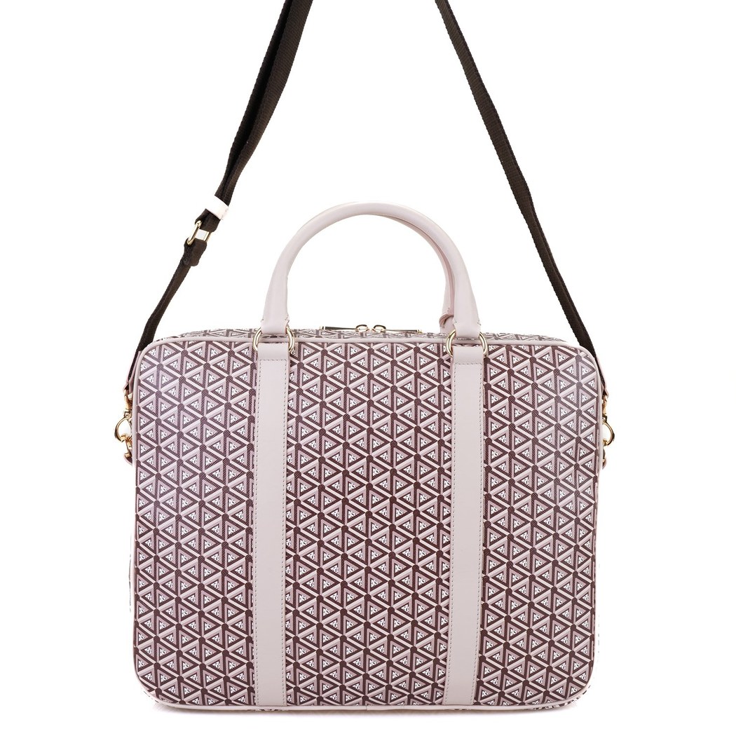 Lizana Bej Kadın Monogram Evrak Çantası