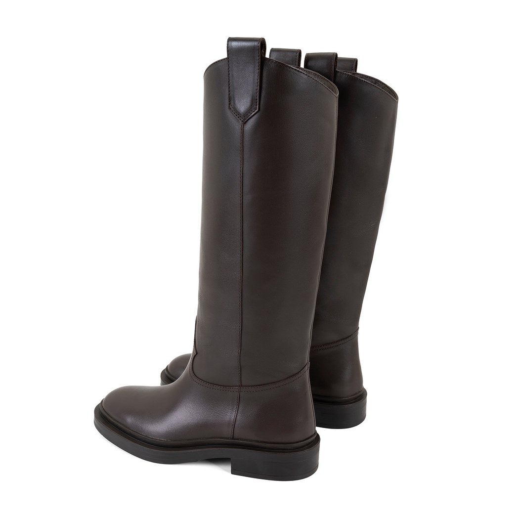 Loar Kahve Kadın Deri Çizme