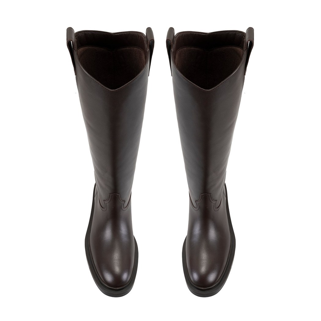 Loar Kahve Kadın Deri Çizme