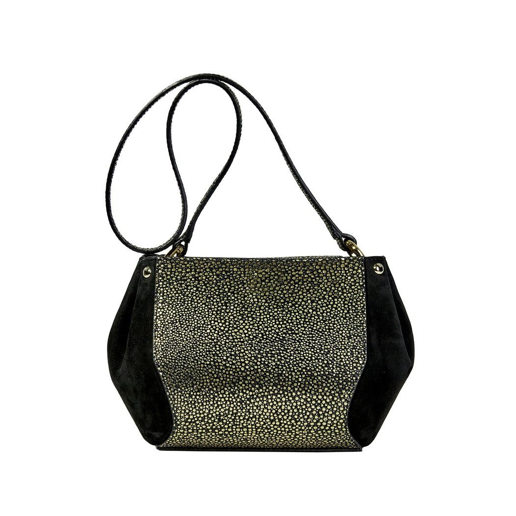 Lora Kadın Yılan Baskılı Deri Gece Çantası