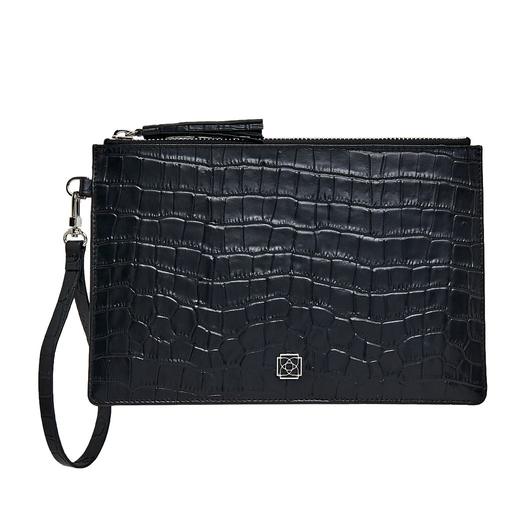 Lotus Kadın Kroko Baskılı Deri El Çantası