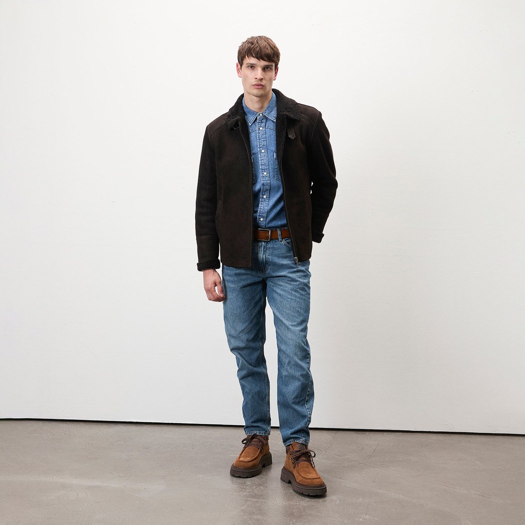 Lovisa Kahverengi Erkek Kürk Ceket