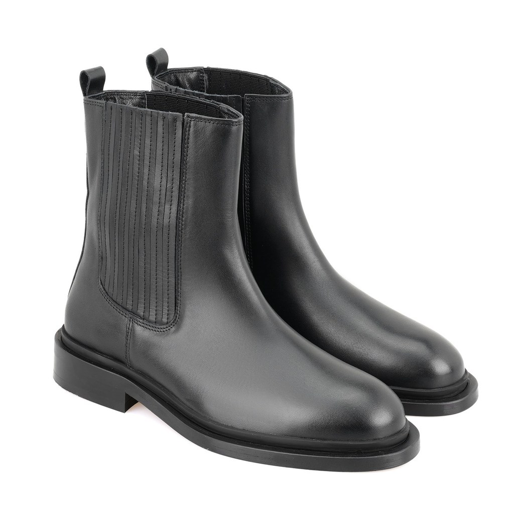 Luana Siyah Kadın Deri Bot