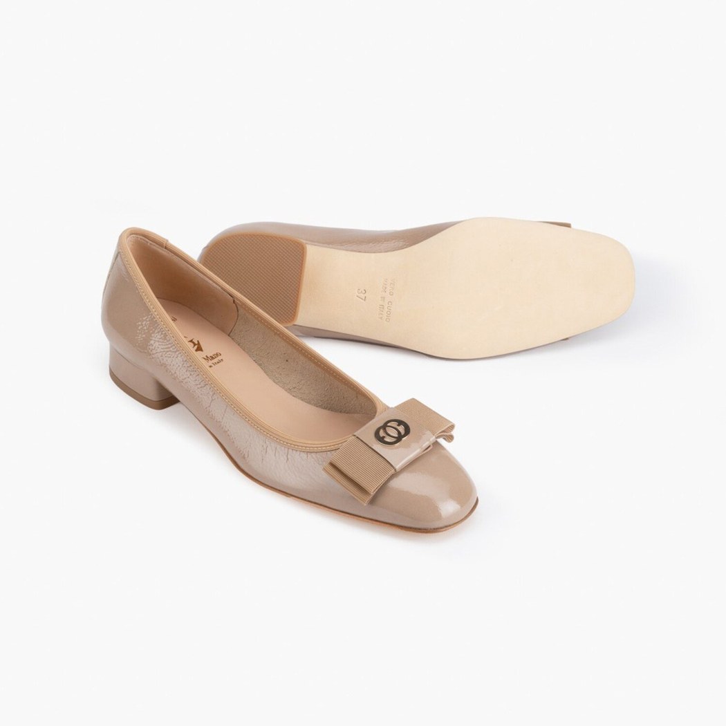 Luca Grossi Bej Kadın Topuklu Babet