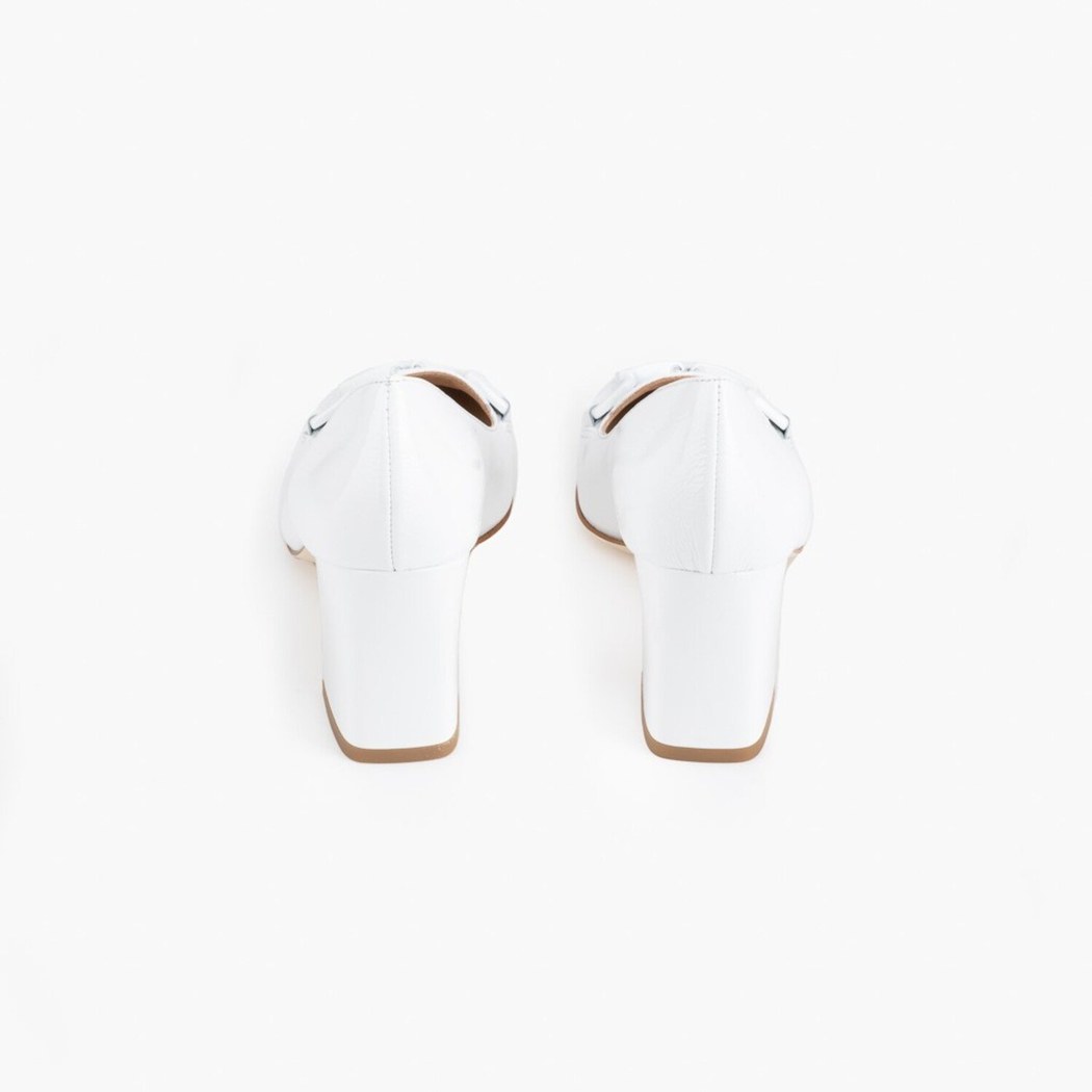 Luca Grossi Beyaz Kadın Topuklu Loafer