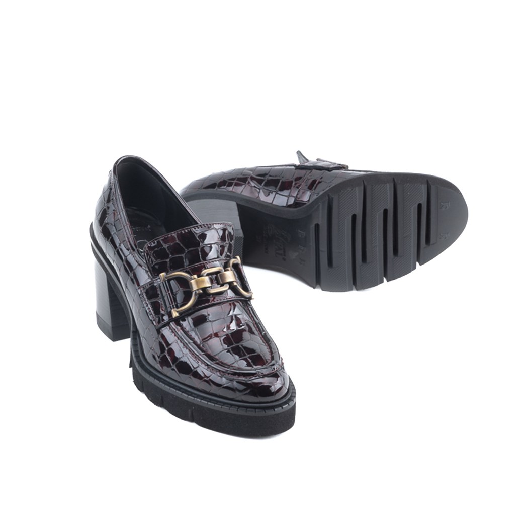 Luca Grossi Bice Siyah Kadın Toka Detaylı Topuklu Loafer