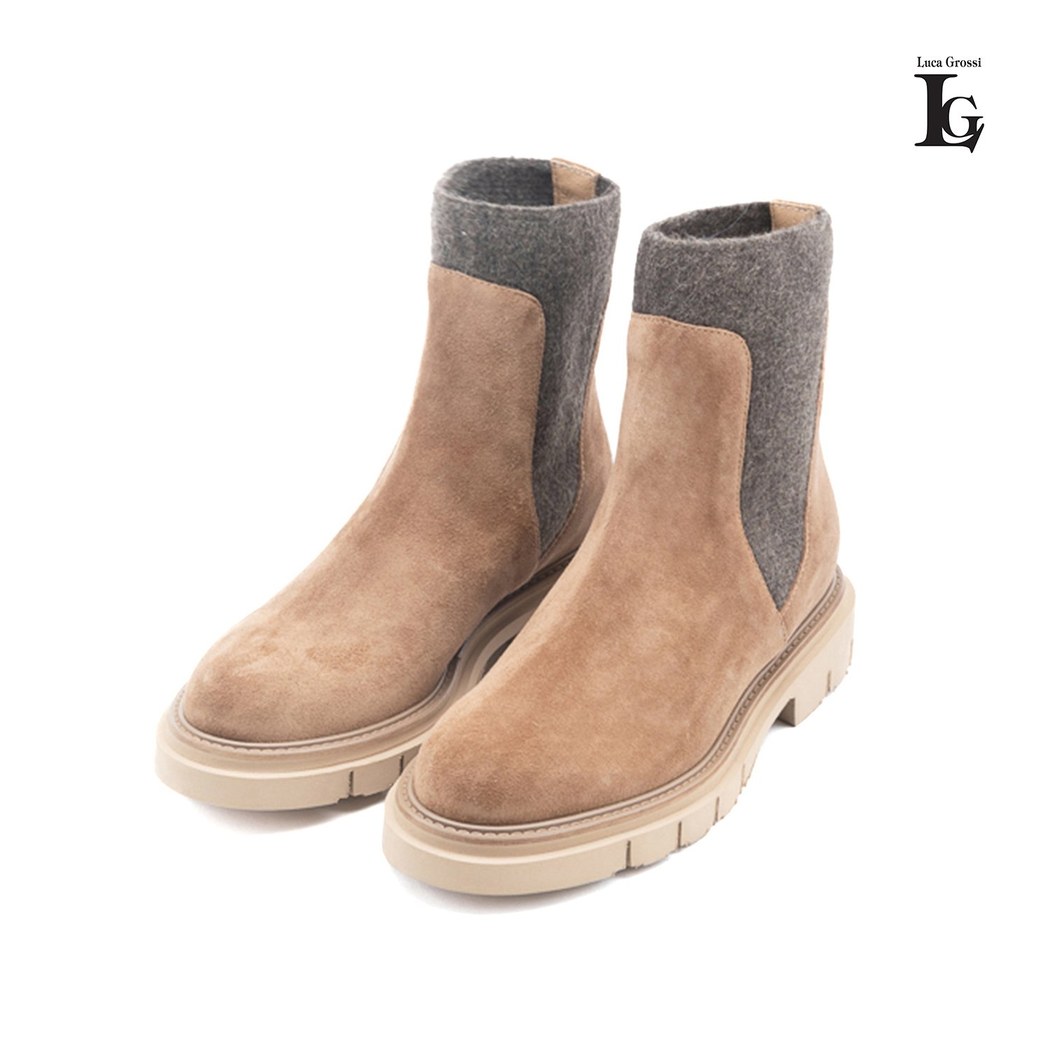 Luca Grossi Fedra Kahve Kadın Lastikli Chelsea Bot