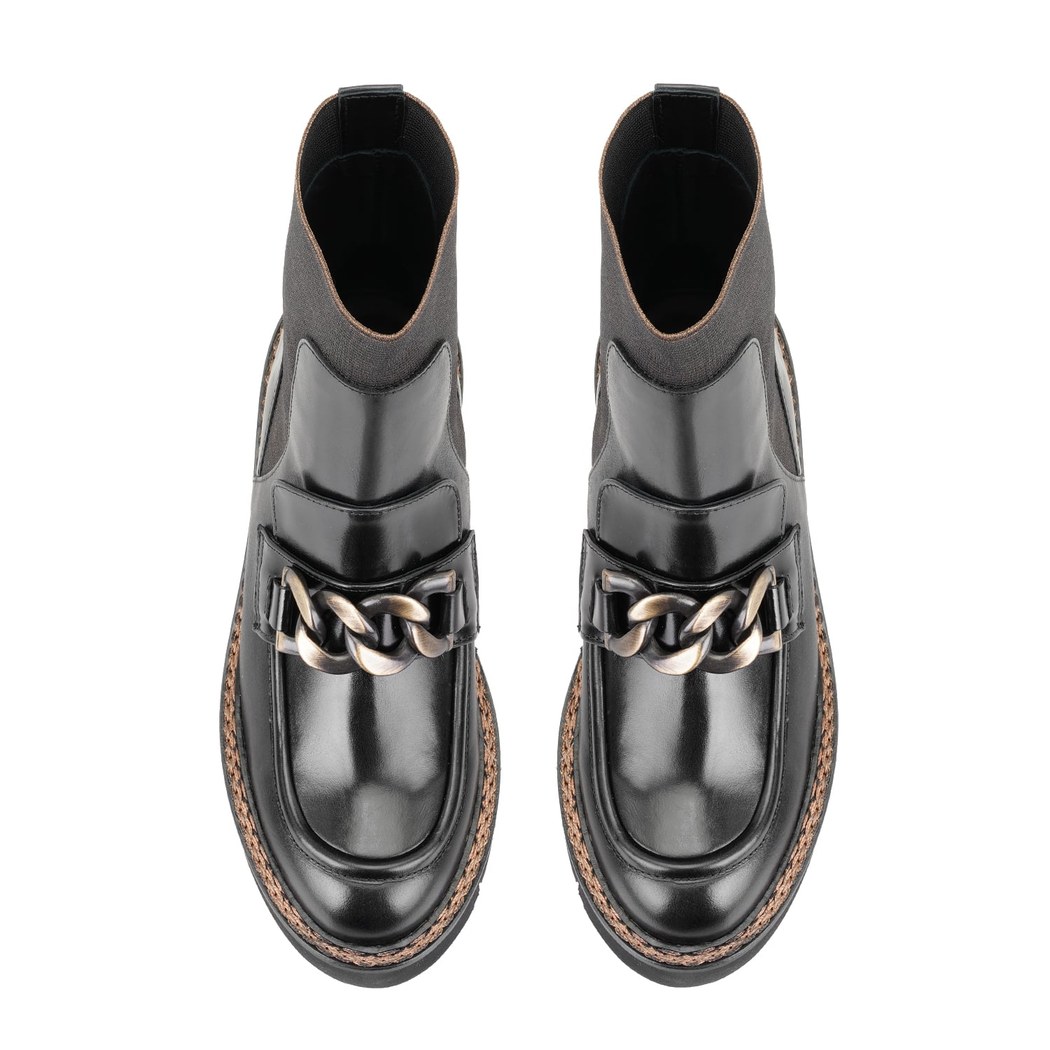 Luca Grossi Fulvia Siyah Kadın Toka Detaylı Lastikli Chelsea Bot