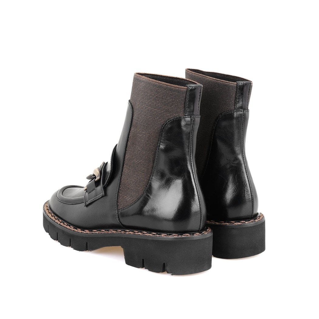 Luca Grossi Fulvia Siyah Kadın Toka Detaylı Lastikli Chelsea Bot