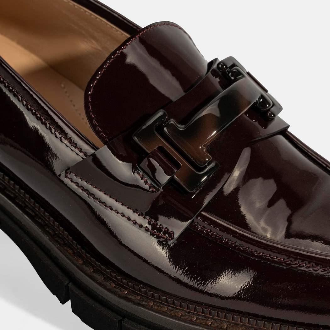 Luca Grossi Kadın Bordo Toka Detaylı Rugan Loafer