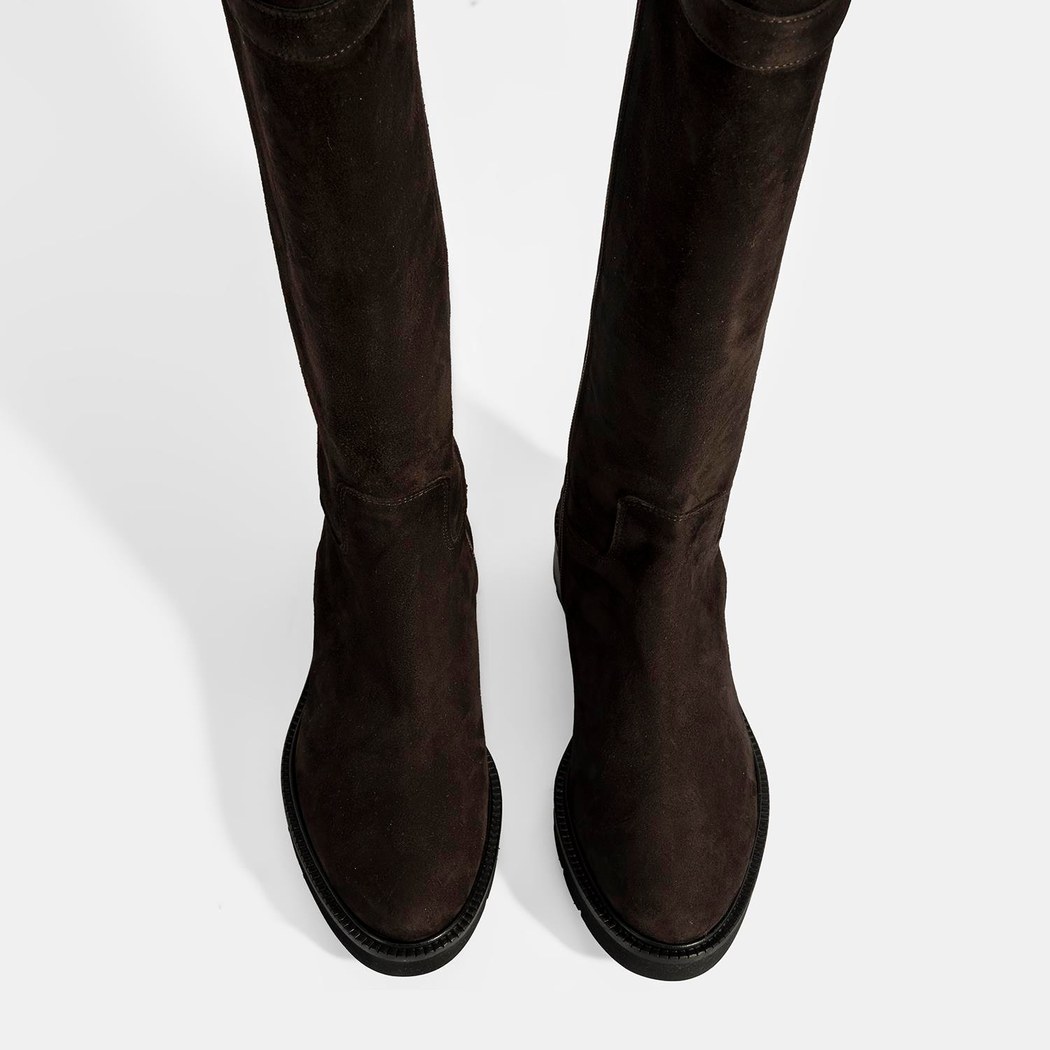 Luca Grossi Kadın Kahve Metal Kilit Detaylı Süet Çizme