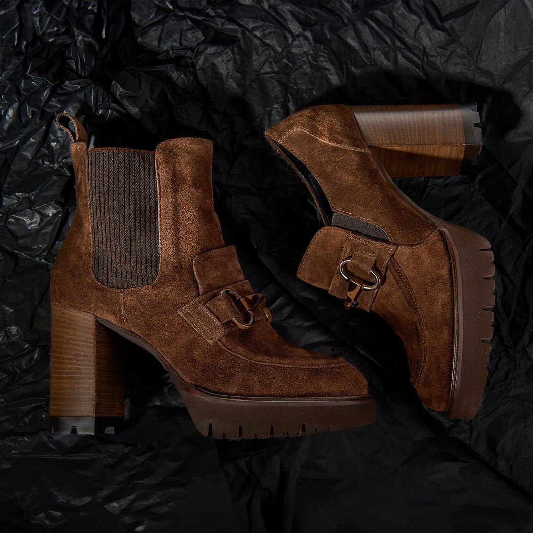 Luca Grossi Kadın Kahve Süet Topuklu Bot