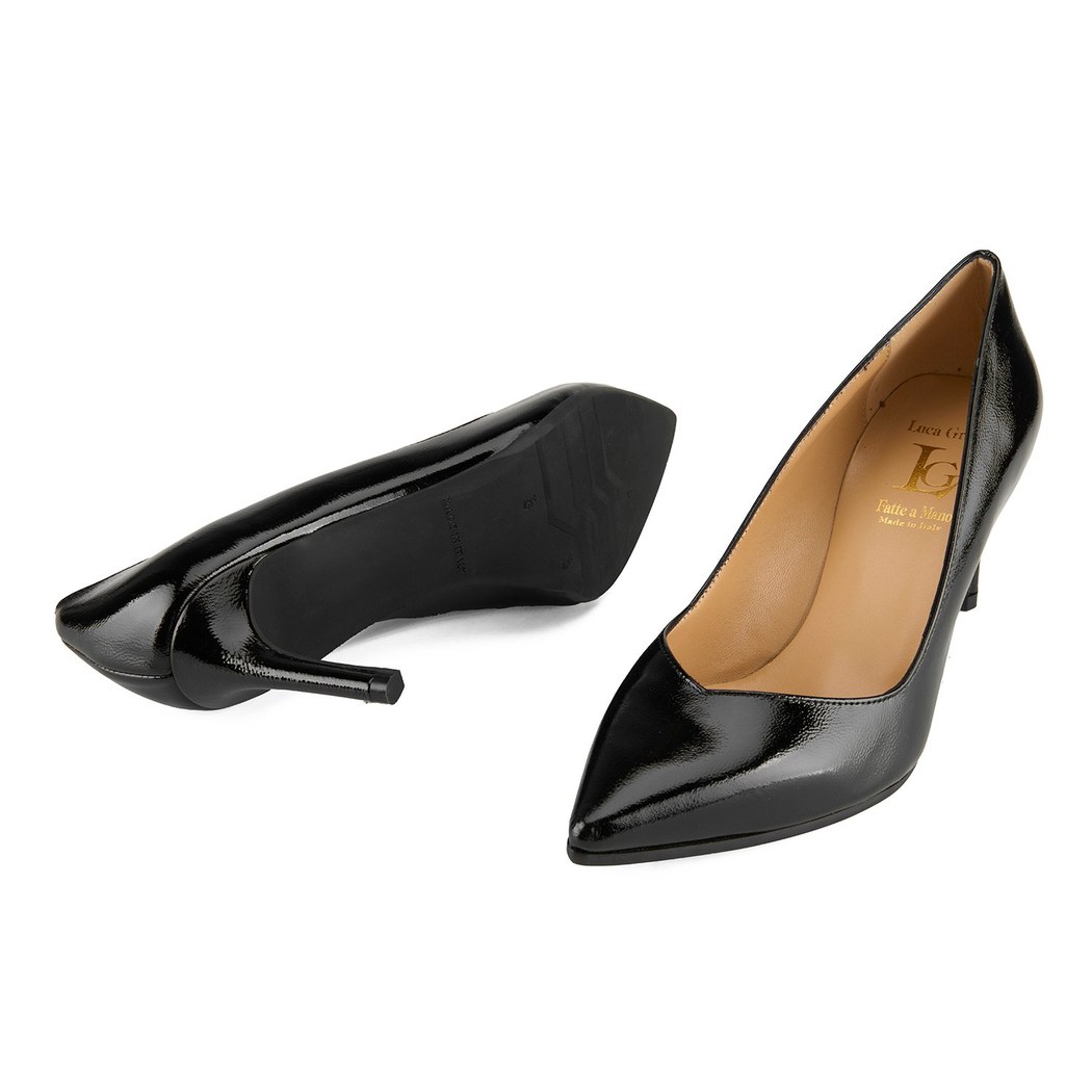 Luca Grossi Kadın Siyah Deri Topuklu Klasik Ayakkabı