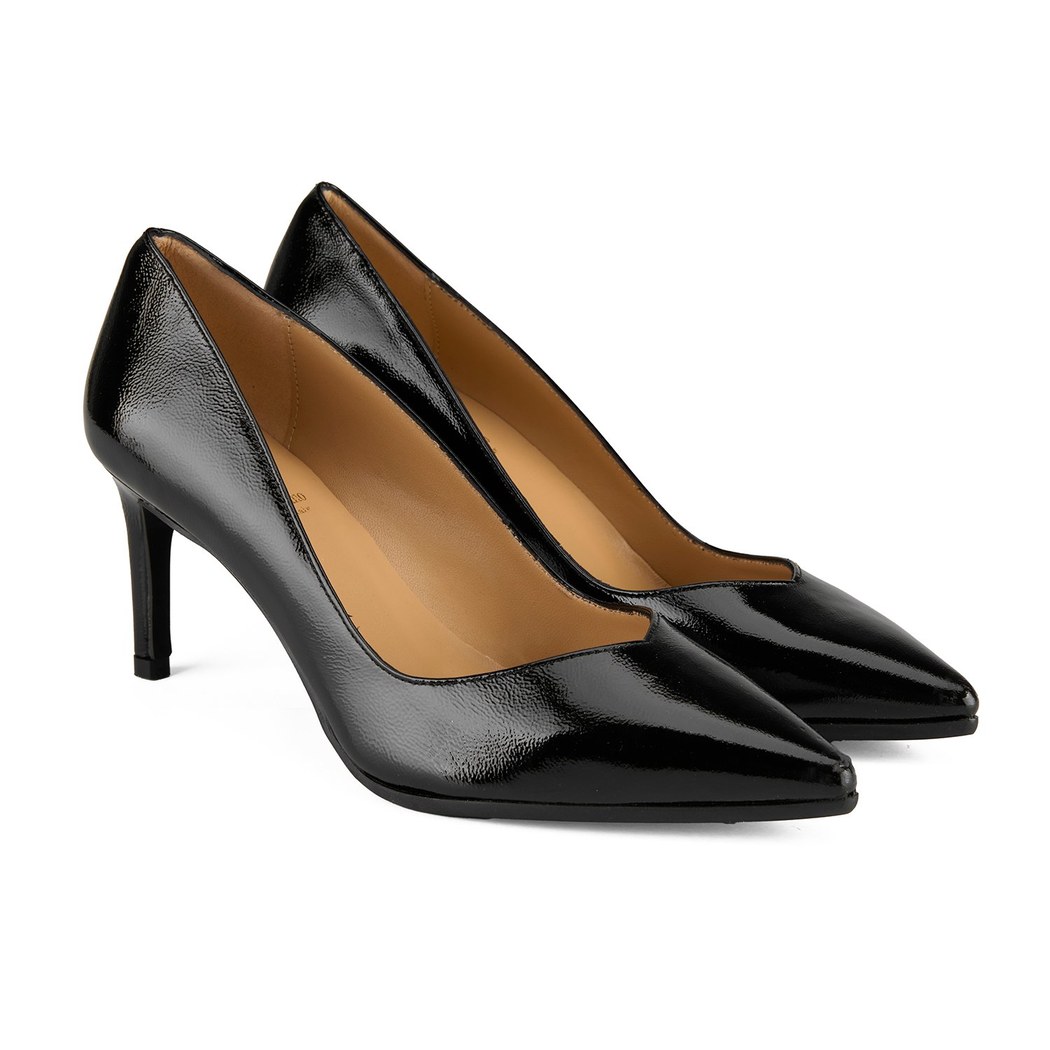 Luca Grossi Kadın Siyah Deri Topuklu Klasik Ayakkabı