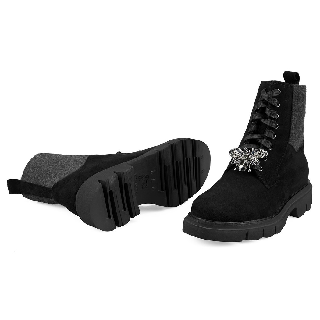 Luca Grossi Kadın Siyah Toka Detaylı Bot