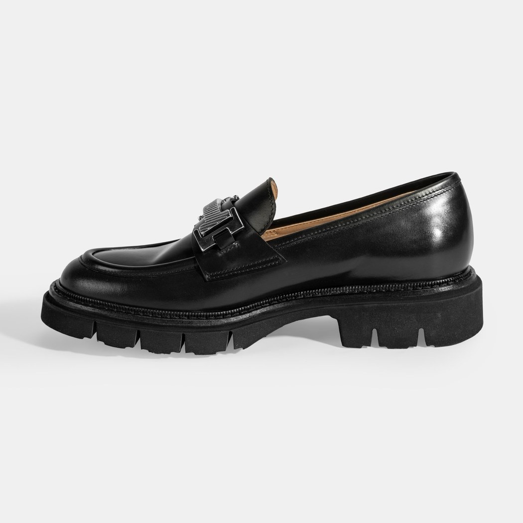 Luca Grossi Kadın Siyah Toka Detaylı Deri Loafer