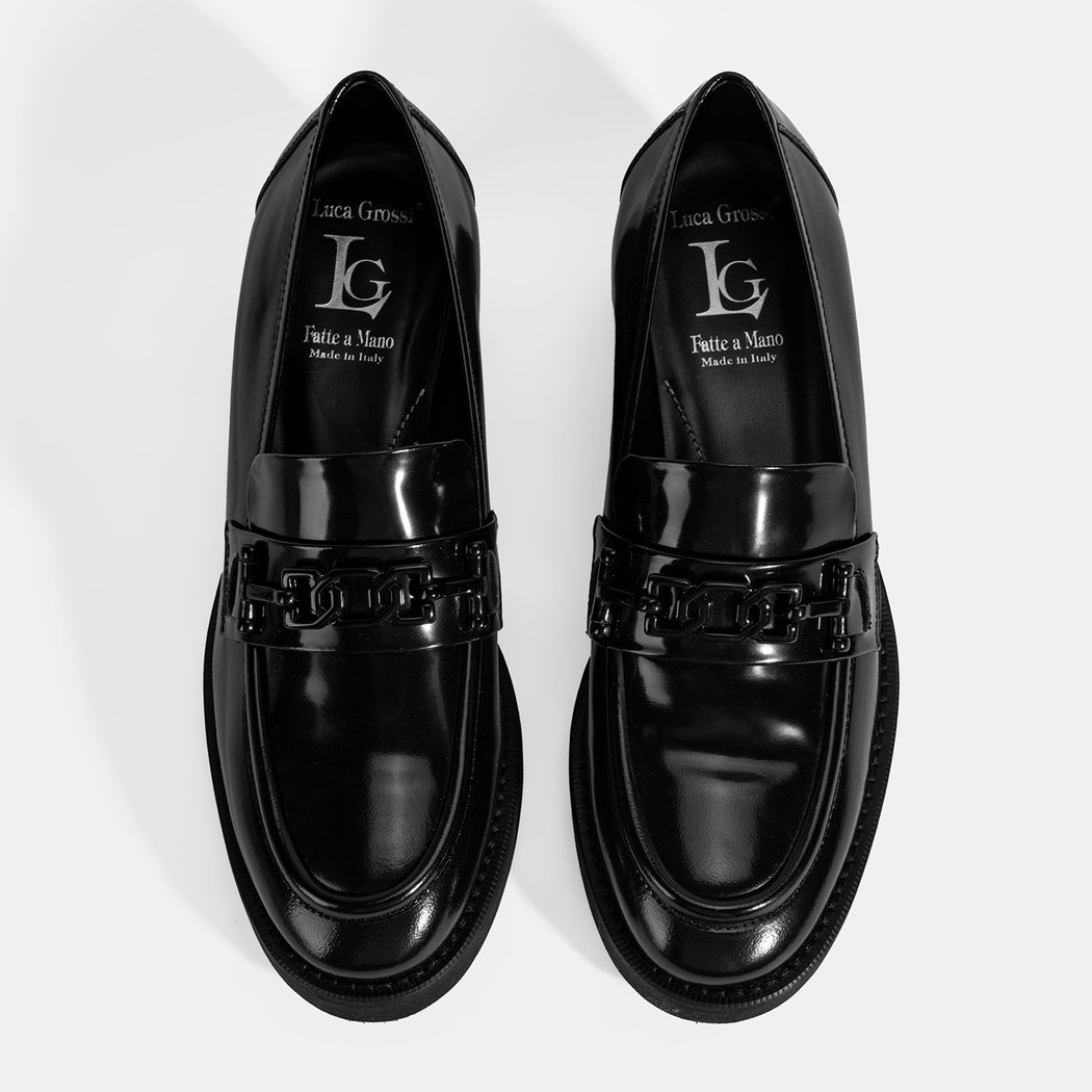 Luca Grossi Kadın Siyah Toka Detaylı Deri Loafer