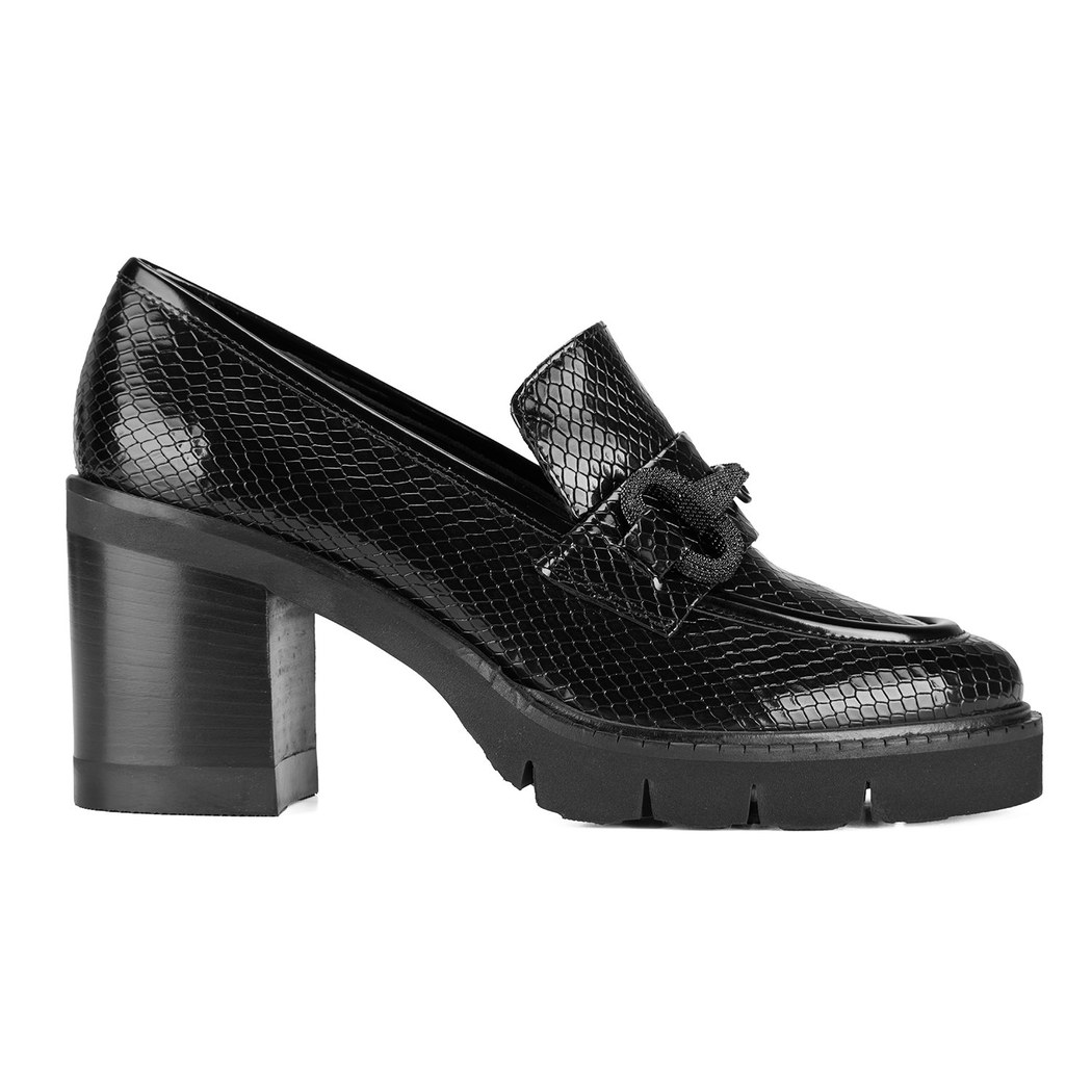 Luca Grossi Kadın Siyah Topuklu Deri Günlük Ayakkabı