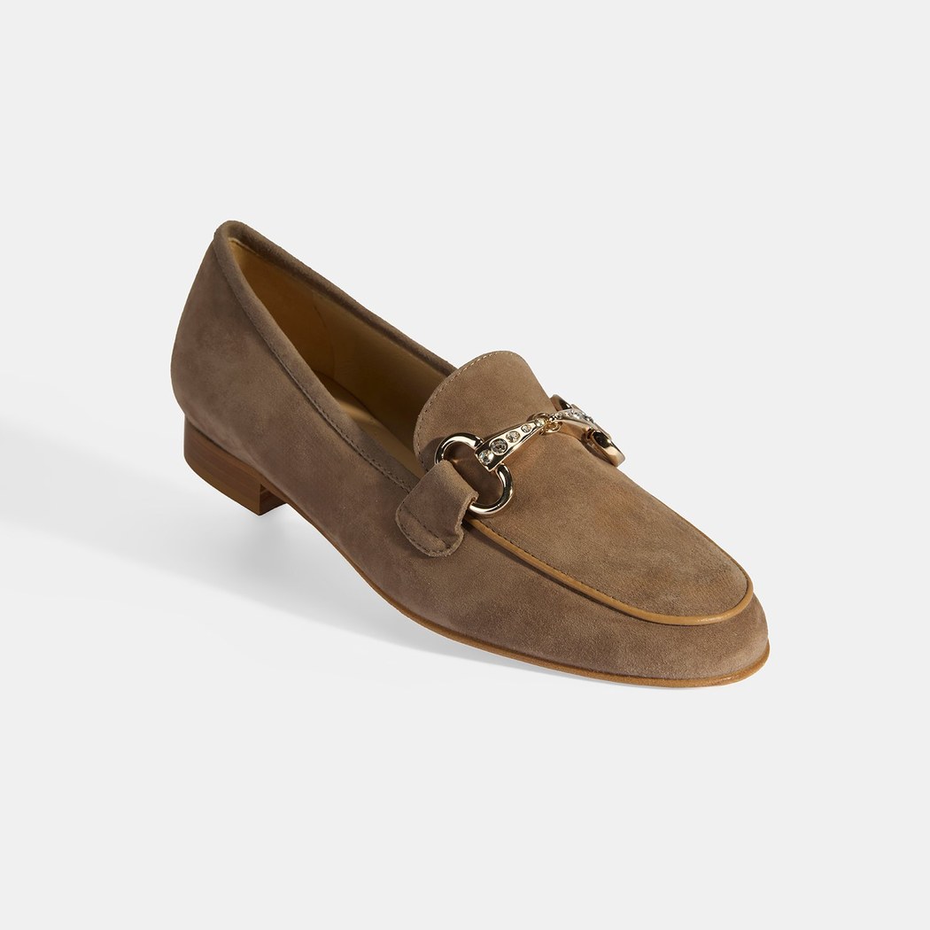 Luca Grossi Kadın Vizon Toka Aksesuarlı Süet Loafer