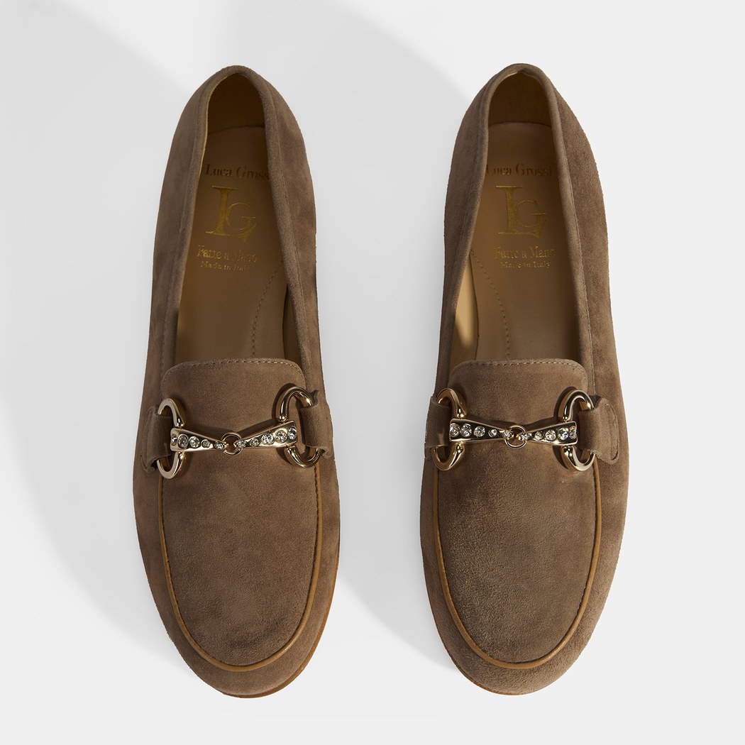 Luca Grossi Kadın Vizon Toka Aksesuarlı Süet Loafer