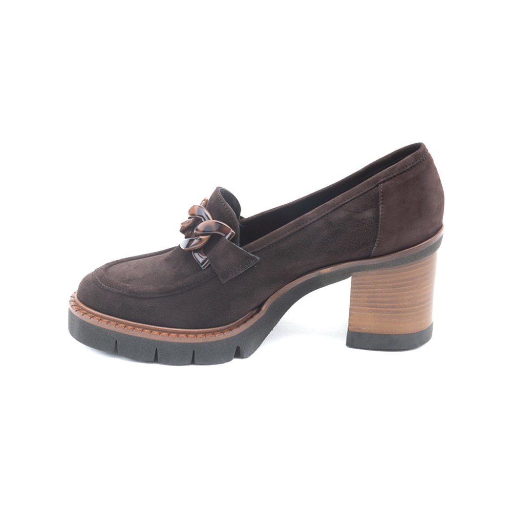 Luca Grossi Kahve Kadın Toka Detaylı Topuklu Loafer