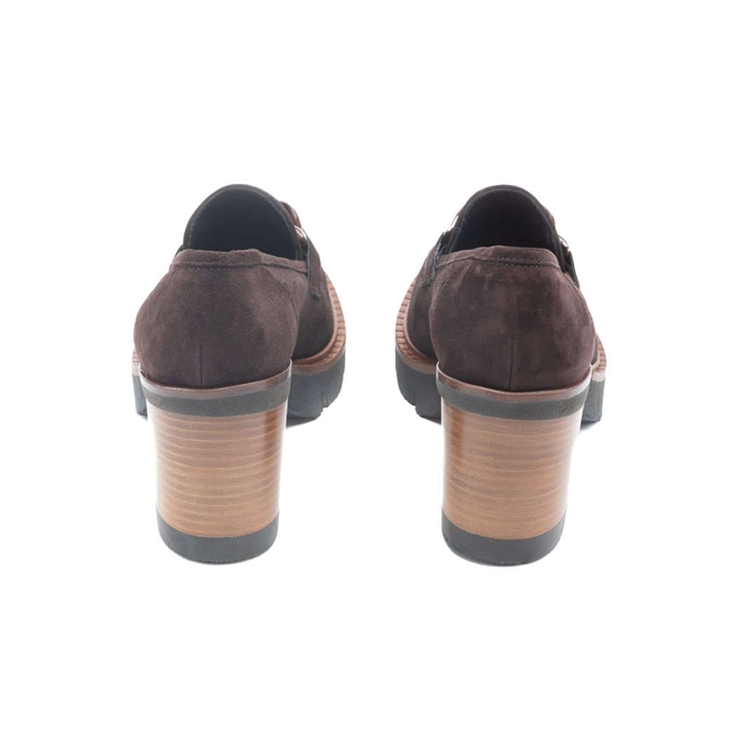 Luca Grossi Kahve Kadın Toka Detaylı Topuklu Loafer