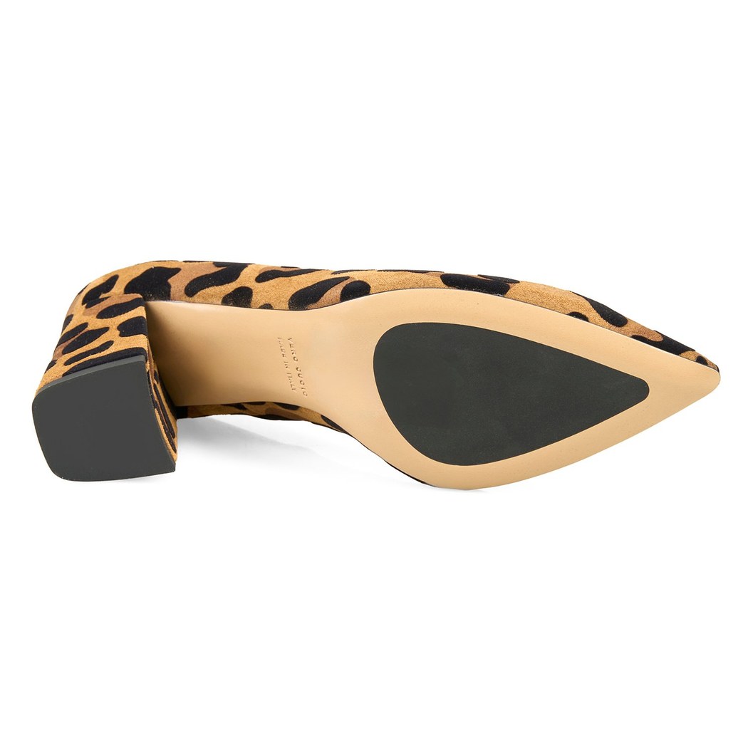 Luca Grossi Leopar Desenli Kadın Topuklu Klasik Ayakkabı