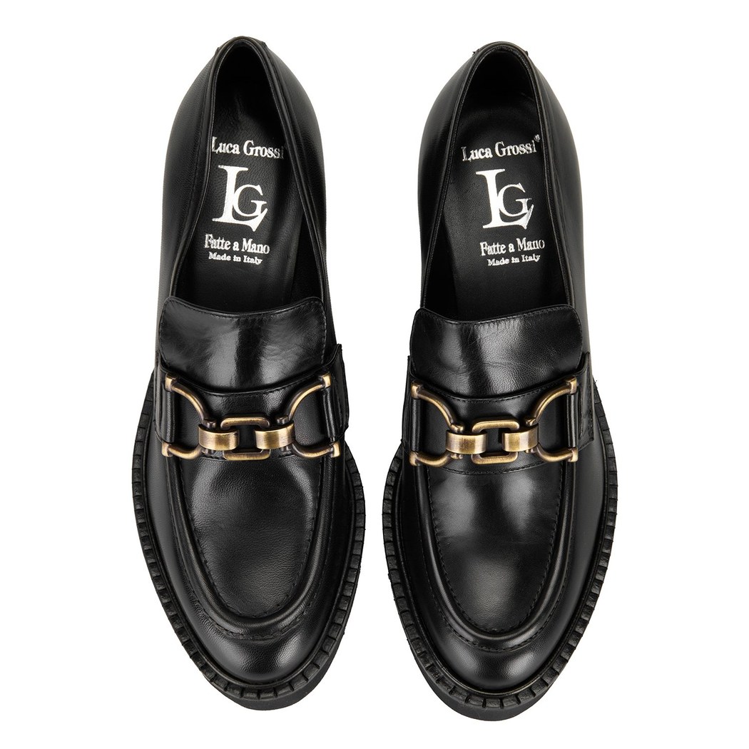 Luca Grossi Siyah Kadın Deri Günlük Ayakkabı