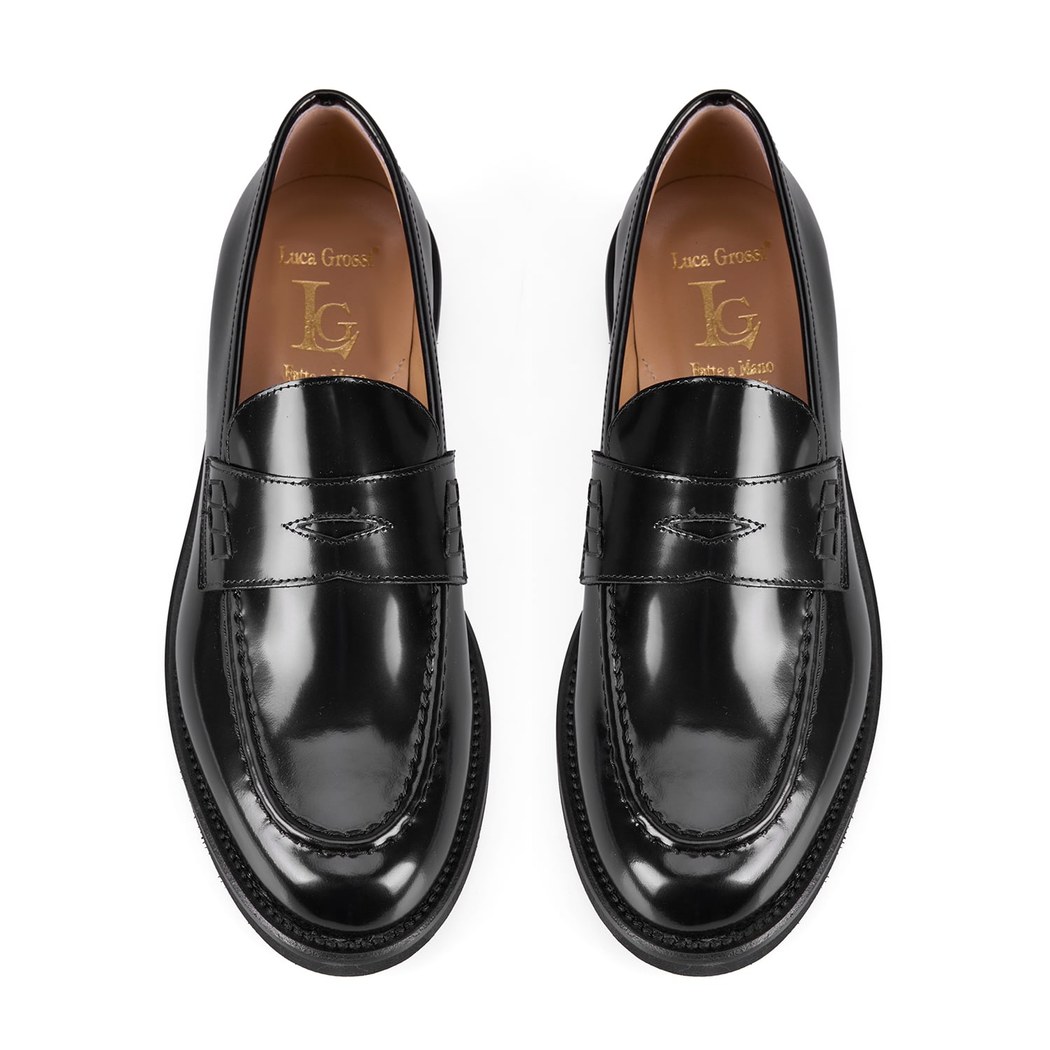 Luca Grossi Siyah Kadın Deri Loafer