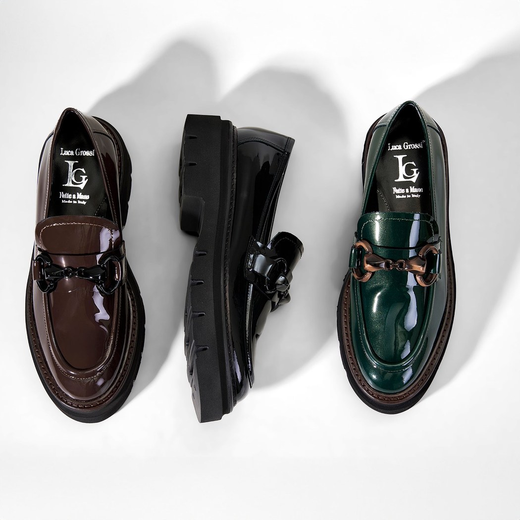 Luca Grossi Siyah Kadın Deri Loafer Ayakkabı