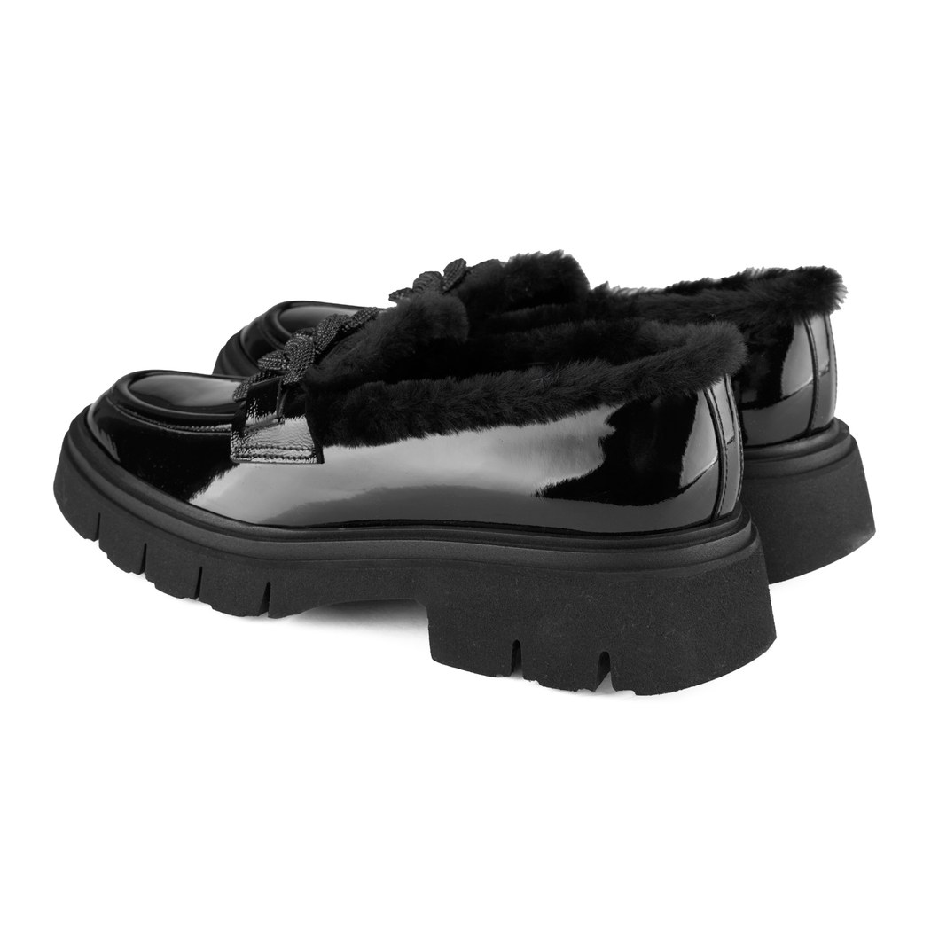 Luca Grossi Siyah Kadın Rugan Loafer