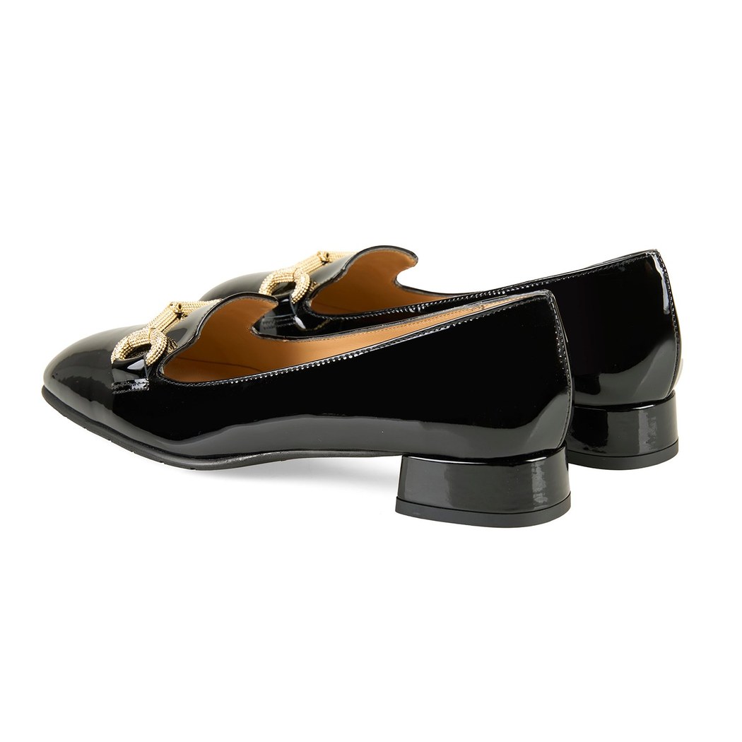 Luca Grossi Siyah Kadın Topuklu Babet