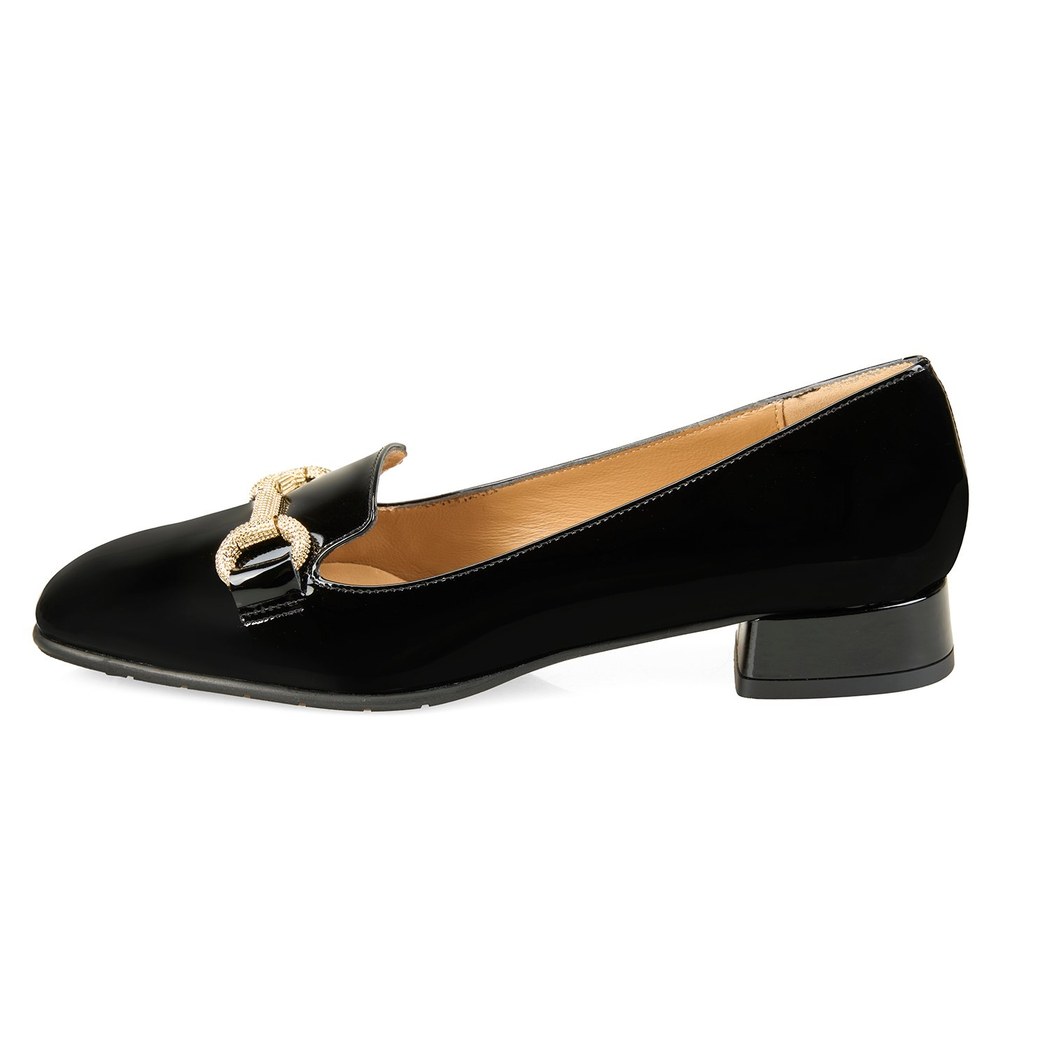 Luca Grossi Siyah Kadın Topuklu Babet