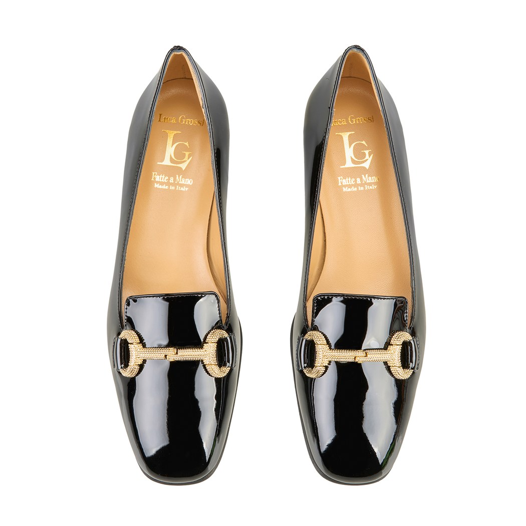 Luca Grossi Siyah Kadın Topuklu Babet